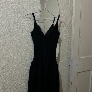 ASOS Black Spaghetti Strap Midi Sundress